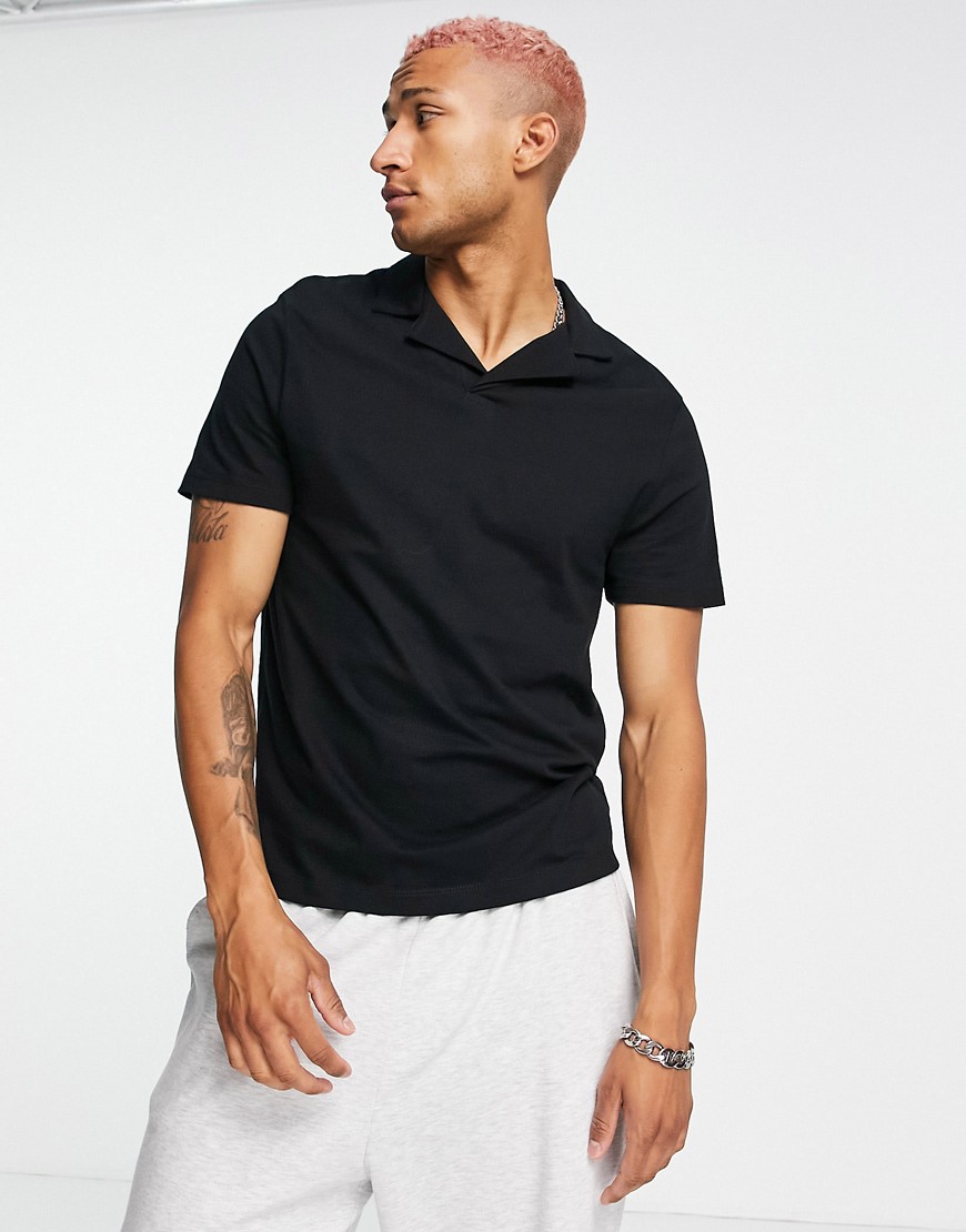 Polo avec col à revers noir - Homme grand - Sélection grandshopping.fr