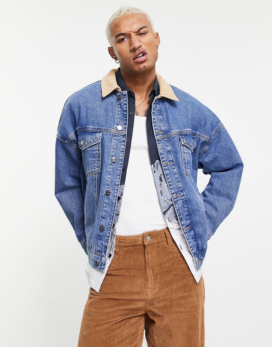 Col Mouton Veste Jean Bleu Homme Veste Velour Col Mouton Homme