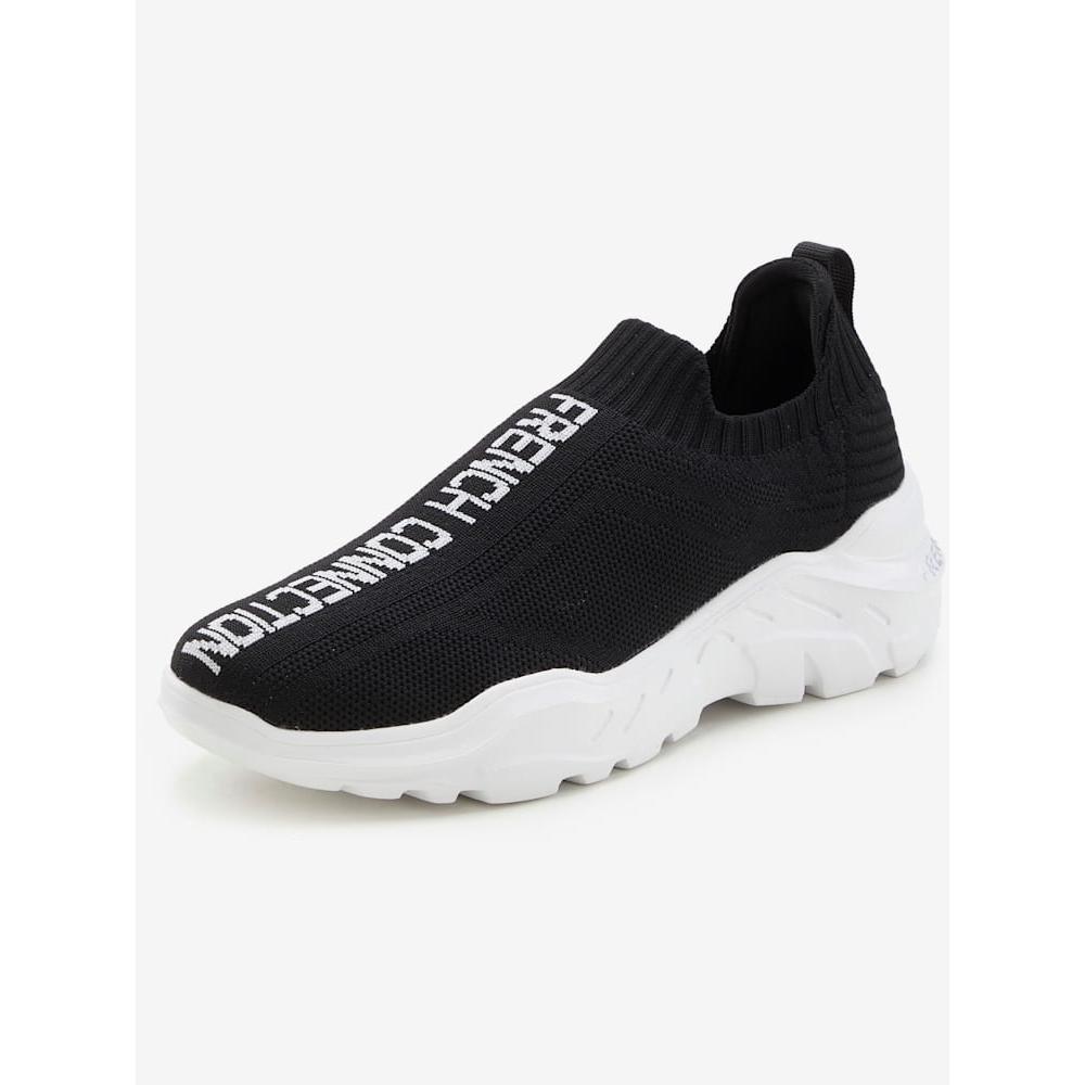 - Helline - Baskets sneakers qui épousent parfaitement le pied grâce à la matière textile douce noir - Grandes pointures