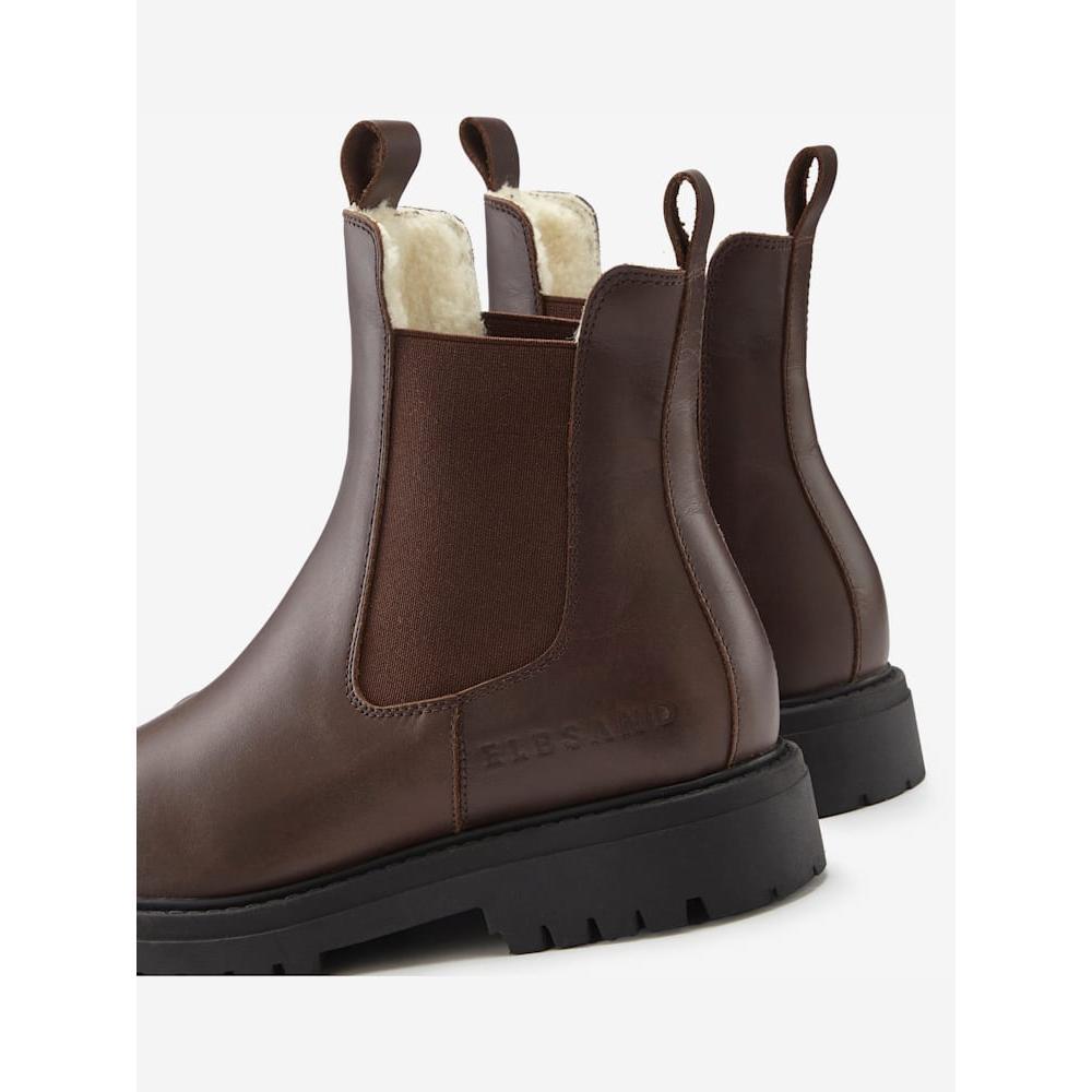 - Helline - Bottines d'hiver en cuir de qualité avec doublure chaude toute douce coloris chamois - Grandes pointures