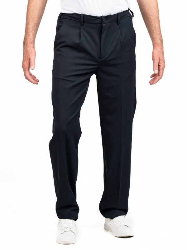- pantalon à pinces L38 | jambe large