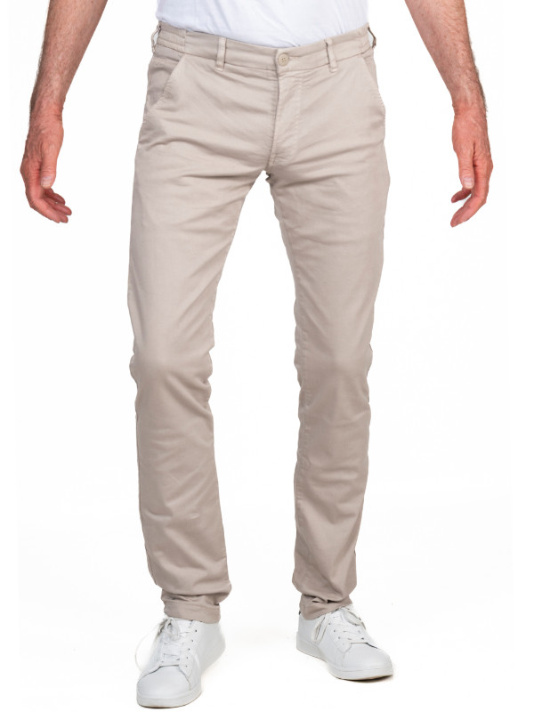 - L38 chino Sable | pantalon cordon intérieur - Longueur 38